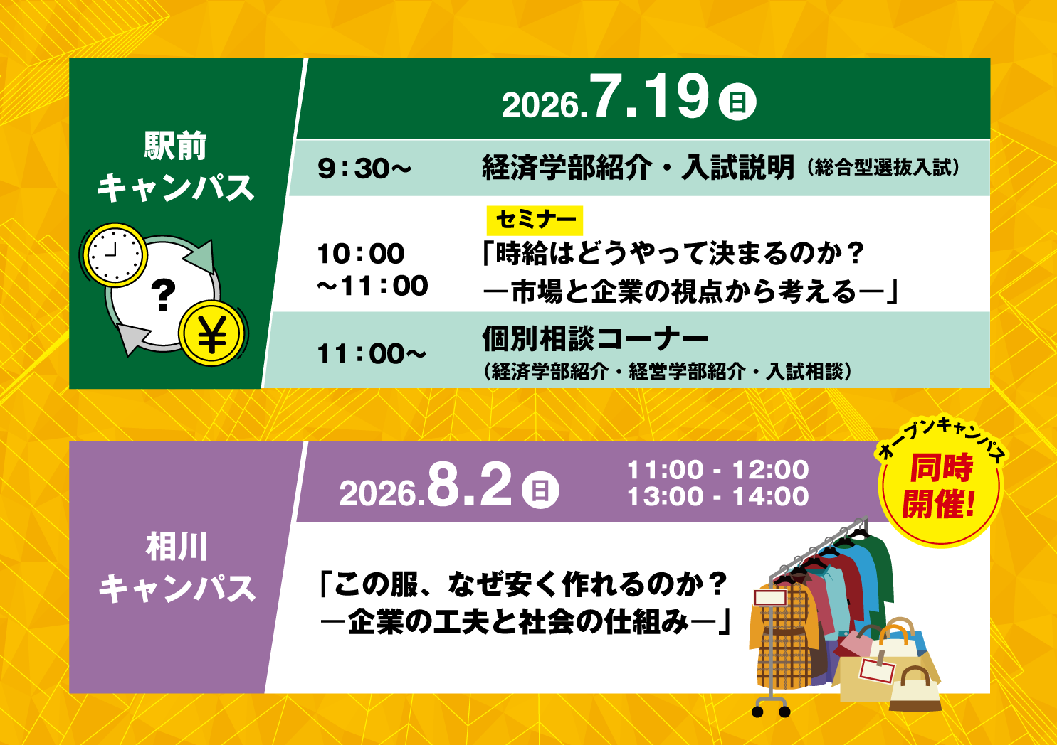 大阪成蹊大学 経済学部・経営学部 高校生のための探究セミナー